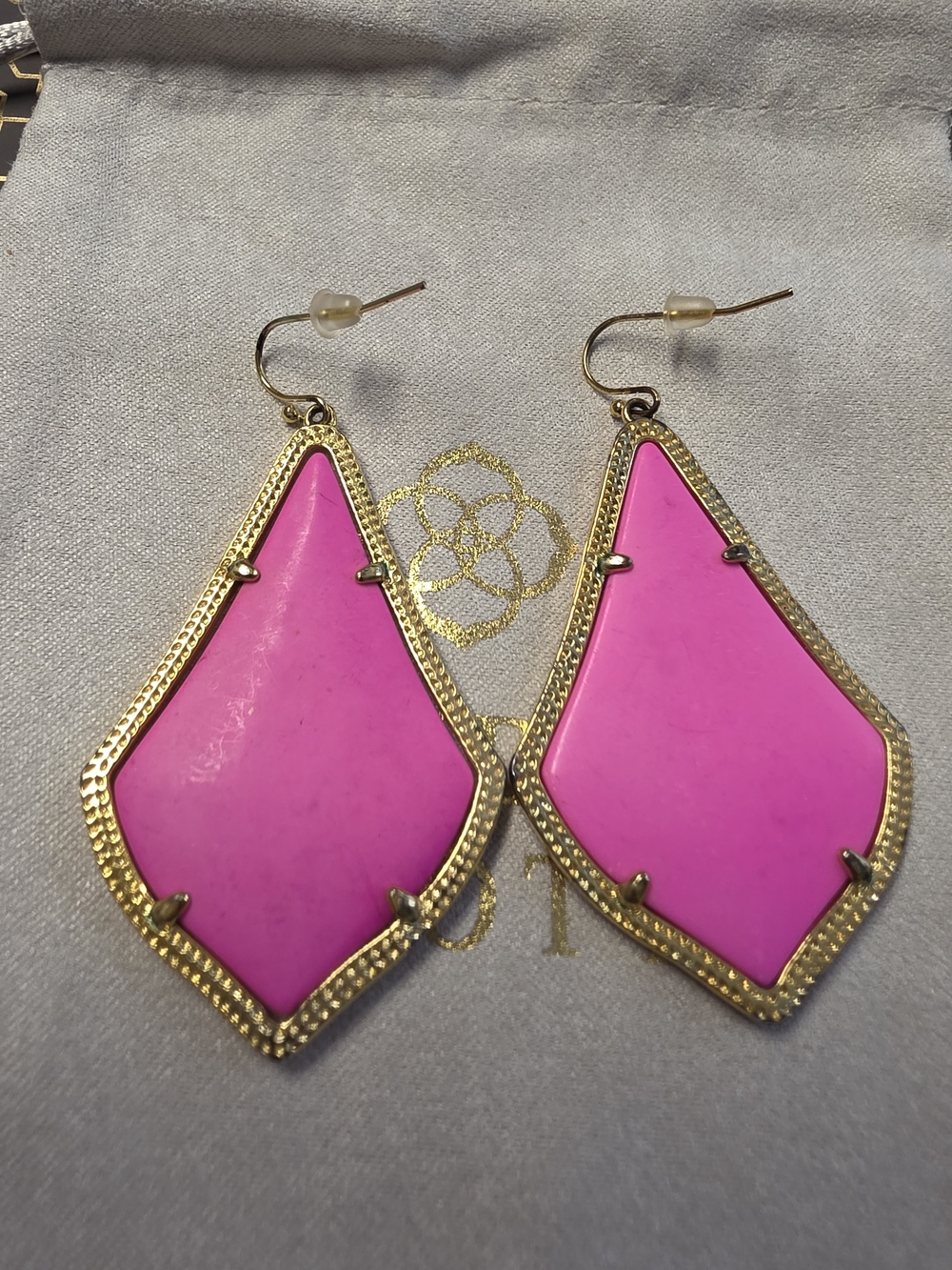 Kendra Scott Pink Gold-Alexandra Earrings - Picture 2 of 3